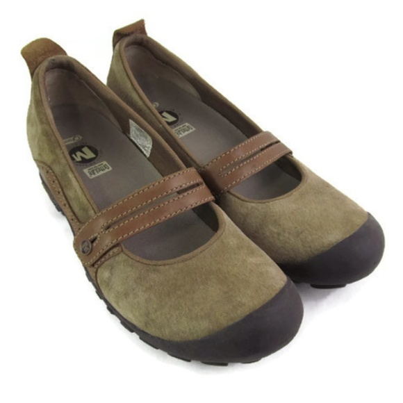 Merrell Shoes - Merrell Plaza Bandeau Tan Suede & Leather Shoe